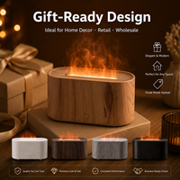Humidificador USB Mini con Efecto de Llama, Viral en TikTok, Difusor de Aire, Efecto de Fuego 3D Realista, Luz Nocturna Colorida, para Hotel y Hogar, Gran Venta 2026