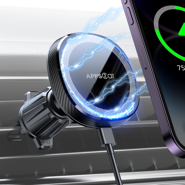 Magnetic Mobile Grip Wireless Charging Auto Holder Reliable Supplier of Car Brackets PC+ABS 16 N52 Magnets