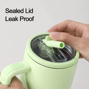 2024 Hot Bán Tùy Chỉnh Thép Không Gỉ Leakproof Uống Trực Tiếp Nắp Du Lịch Cốc Chân Không 40Oz Cốc Với Xử Lý Và Gấp Rơm - Product Image 3