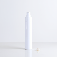 Flacon pompe sans air cylindrique en PP 15ml/30ml/50ml, pulvérisateur à fine brume blanc, sérigraphié, pour sérum de soin et cosmétiques