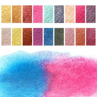 Ensemble de pigments aquarelle métalliques, peinture dorée avec pinceau à eau pour artiste, peinture, dessin, papier aquarelle