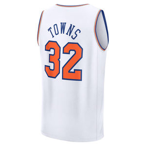 ニューヨークの男性向け # 32 カール・アンソニー・タウンズ バスケットボールジャージ 刺繍入りシャツ ステッチ入りユニフォーム ユースシティエディション スポーツ - Product Image 3