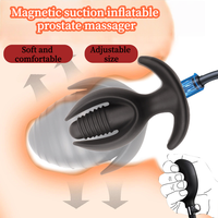 OEM Magnetischer Blütenknospen-Aufblasbarer Prostata-Massager, Aufblasbarer Analplug, Anales Sexspielzeug