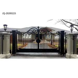 Adjustable Italian factory new automatic villa sliding latest metal big entrance automatic curved sliding gate