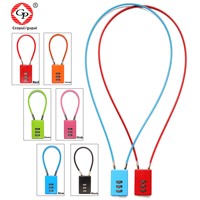 Petit cadenas à combinaison durable et poli, câble de verrouillage, déverrouillage par traction, 80x50mm, pour panier de vélo, casque, armoire de dortoir, câble métallique