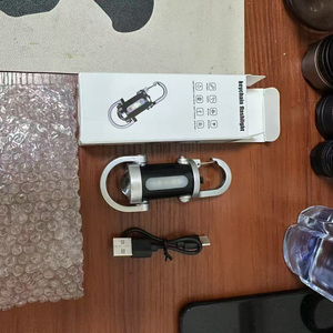 Xách tay Keychain Đèn pin trắng ánh sáng màu đỏ COB LED Type-C USB ngân hàng điện outut <span class=keywords><strong>Mini</strong></span> cúp điện khẩn cấp ánh sáng Móc Chìa Khóa khóa - Product Image 5