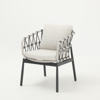 Ensemble de table et de chaises de salle à manger d'extérieur moderne en aluminium, meubles de jardin de luxe, ensemble de table et de chaises de patio pour hôtel, villa