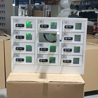 Casillero de Carga para Teléfonos Móviles Personalizado con 12 Compartimentos y Cerradura con Código PIN, Gabinete de Almacenamiento para Celulares