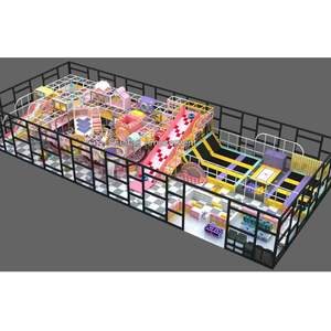 Centro de Juegos Interior Comercial con Tobogán Grande, Parque Infantil Interior con Trampolín y Circuitos de Cuerdas Ninja - Product Image 2