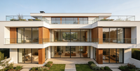 Maison de rêve, villa modulaire personnalisée, norme européenne moderne, préfabriquée, 2/3 étages, structure en acier, terrasse sur le toit aménageable