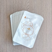 Pochette personnalisée à trois soudures avec logo pour masque facial, étanche, en OPP mat et VMPET, pour emballage cosmétique