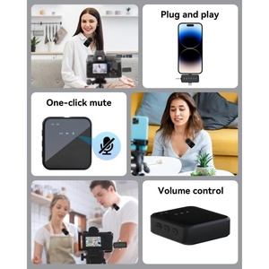Professional Dual Microphone <b>Wireless</b> Lapel Microphone Cell Phone Recording Outdoor Video Lavalier Microphone - Product Image 3