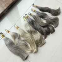 Cheveux naturels gris argenté sel et poivre en gros pour salons de beauté et fournisseurs de produits capillaires – Cheveux humains de qualité supérieure en vrac