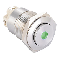 ONPOW GQ16H-10D/L/G/12 V/S interruptor de botón de Metal/terminal de tornillo (CE ROHS)
