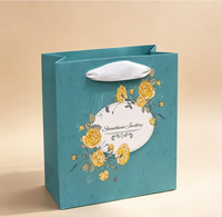 Ensemble de sacs cadeaux en papier à imprimé floral personnalisé, boîte rigide à couvercle mat de qualité supérieure, emballage pour bijoux, cosmétiques, cadeaux