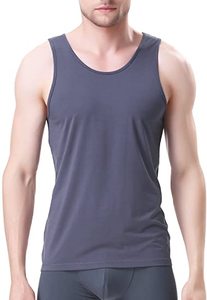 Chaleco deportivo de algodón puro para <span class=keywords><strong>hombre</strong></span>, <span class=keywords><strong>camiseta</strong></span> con <span class=keywords><strong>tirantes</strong></span> en la espalda, color sólido, venta - Product Image 3