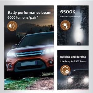 Pour phare de voiture LED officiel H7/H4, ampoule intégrée super lumineuse, faisceau puissant, faisceau bas 6500K 12-24V - Product Image 2