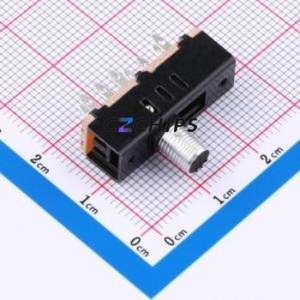 SS-23F02-G070 Slide Switch Through hole Component (THT)-6P,24x8mm Switch Double Pole Three Throw Screwdriver Slot PC Pin 24mm - Product Image 1