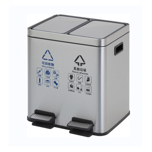 Cubo de basura doble para hotel de 10L/15L, cubo de basura de acero inoxidable, cubo de basura <span class=keywords><strong>con</strong></span> <span class=keywords><strong>pedal</strong></span> accionado por pie, cubo de basura <span class=keywords><strong>con</strong></span> <span class=keywords><strong>pedal</strong></span> - Product Image 6