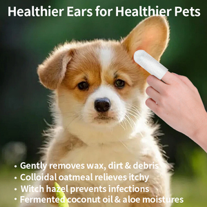 Pet <b>Ears</b> Finger Wipes 50Pcs <b>Clean</b> <b>Ear</b> Canal Remove Earwax Mild No Irritation For Cats And Dogs - Product Image 3