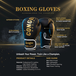 Guanti da Boxe Professionali Personalizzati per Allenamento MMA, Attrezzatura Sportiva, Set Twins in Pelle PU, Guanti da Combattimento in Vendita - Product Image 3