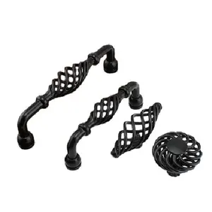 Birdcage cast iron furniture cabinet handle&knob