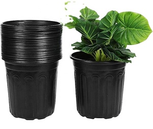 OEM Durable 1 Gallon Black Flower Seeding Planting Nursery Planters Pp Plastic Gallon Pot