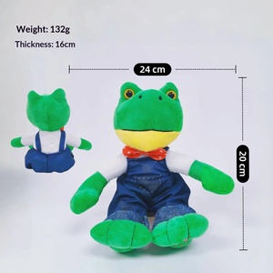 Peluche mignonne de couple de grenouilles, rembourrage en coton PP, brodé<span class=keywords><strong>e</strong></span>, anti-stress, M. Longues Jambes, célèbre sur Internet, Ancien <span class=keywords><strong>Melon</strong></span> - Product Image 2