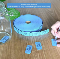 Billets de tombola en papier couché 1x2 pouces, numérotés consécutivement, perforés, imprimés offset, surface vernie, logo personnalisé pour événement