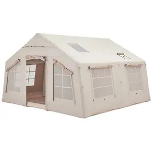 3-8 People 600D Oxford Cloth 4 Season 3*4m 4*4m Canvas Factory Inflatable Cabin Tents Glamping Camping