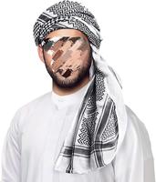 Keffiyeh Ghutra à carreaux saoudien palestinien, foulard de tête musulman rouge de qualité supérieure pour homme, chèche arabe pour adulte