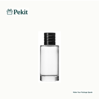 Bouteille diffuseur de parfum en verre cylindrique à fond épais, flacon portable à pression