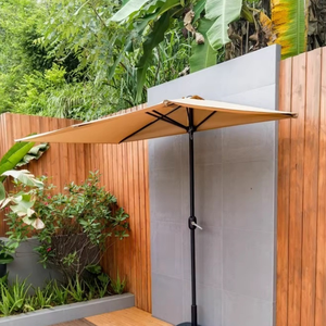 <span class=keywords><strong>Demi</strong></span>-parapluie d'extérieur étanche pour jardin <span class=keywords><strong>Parasol</strong></span> rectangulaire de <span class=keywords><strong>balcon</strong></span> <span class=keywords><strong>Parasol</strong></span> pare-soleil pour décrochage latéral mural Support de montage mural - Product Image 2