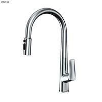 Robinet de cuisine moderne noir acier inoxydable 304 laiton pulvérisateur évier robinet robinet d'eau pour hôtels