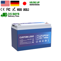 Baterai Lithium Ion 5000+ Siklus 12v 50ah 100ah Isi Ulang 12.8v Lifepo4 untuk Sistem Tenaga Surya Motor Trolling Laut
