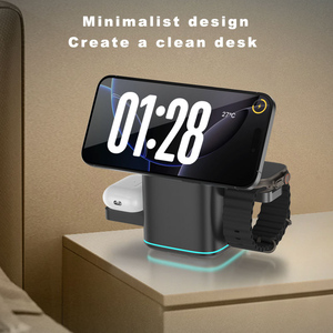 2025 Tốt Nhất Bán 3-Trong-1 15W Có Thể Gập Lại Không Dây Sạc Trạm Chuyên Nghiệp PC Từ Máy Tính Để Bàn Đứng Nhiều 5W 10W Không Dây - Product Image 3