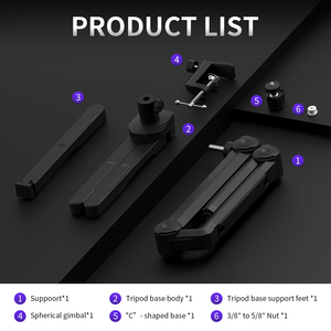 Trípode Profesional de Acero Resistente Xtuga SP-100, Soporte de Micrófono Plegable y Ajustable Tipo <span class=keywords><strong>Araña</strong></span>, Color Negro para Transmisiones en Vivo - Product Image 4