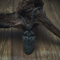 Vintage Viking Spear Rune Pendentif Collier Party Punk Collier Amulette Bijoux