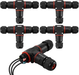 <span class=keywords><strong>Manchon</strong></span> de connexion en T IP68 pour câble de diamètre connecteur de câble souterrain étanche éclairage de jardin extérieur câbles de lumière d'alimentation - Product Image 3