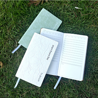 Bloc-notes de liste de tâches avec couverture en papier froissé recyclable de taille fine avec logo personnalisé, carnet de gratitude portable de haute qualité, planificateur