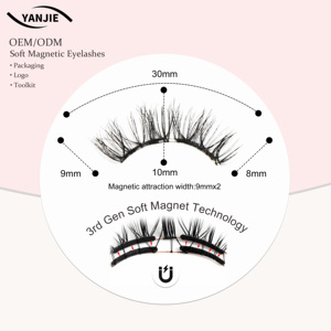 Kit de Cils Magnétiques Effet Naturel Explosif, Légers et Réutilisables, Applicateur Inclus, Fibres Semi-Faites à <span class=keywords><strong>la</strong></span> Main, Aimants D/C - Product Image 1