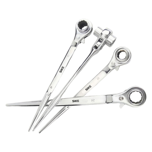 SIKE Industrial Grade Carbon Steel Metric OEM 19mm X 22mm Double-Ended Socket Ratcheting Podger Wrench - Product Image 2