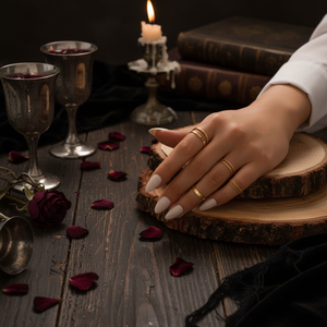 Trending minimalista gotico Vintage in titanio anelli con teschio aperto - Product Image 3