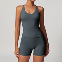 Ensembles de vêtements de sport pour femmes avec logo imprimé coloré, 2 pièces, vêtements de sport pour femmes, ensembles de fitness, ensembles de yoga, vêtements de sport pour femmes