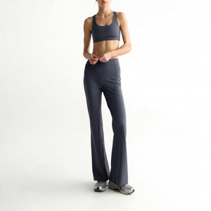 Women's Athletic Flare Pants High Rise Stretch Workout Joggers Casual Activewear Trousers Premium Quality Breathable Fabric - Product Image 1