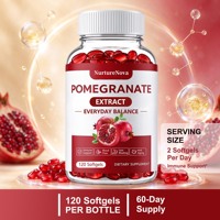 Capsules molles d'extrait de grenade personnalisées, complément alimentaire, 120 unités, marque privée OEM, pour adultes, non destiné aux femmes enceintes