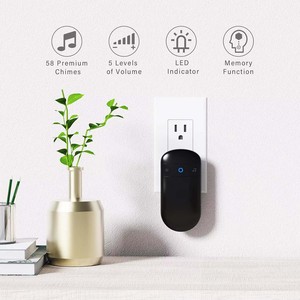 Plapie กริ่งประตูไร้สาย A173 1000ft รองรับ2ตัวรับสัญญาณปลั๊กอิน IP67กันน้ำได้52เสียงระฆัง110dB - Product Image 2