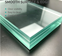 Verre de sécurité plat laminé direct usine, épaisseur personnalisée 5-15mm, service de découpe et de trempage gratuit, intercouche PVB, pour garde-corps d'escalier