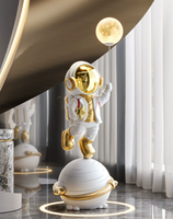 Porte-monnaie en résine en forme d'astronaute de dessin animé, style influenceur tendance, ambiance Instagram, décoration d'intérieur sur le thème de l'espace