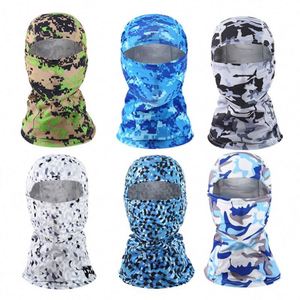 Balaclava multi-pièces personnalisée, logo personnalisé, couleur unie, tricotée, masques de ski camouflage pour le cyclisme, l'été, les activités de plein air, couvre-chef tactique camouflage - Product Image 5